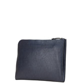ヴァレンティノ ロックスタッズ クラッチバッグ セカンドバッグ ネイビー レザー メンズ VALENTINO 【中古】
